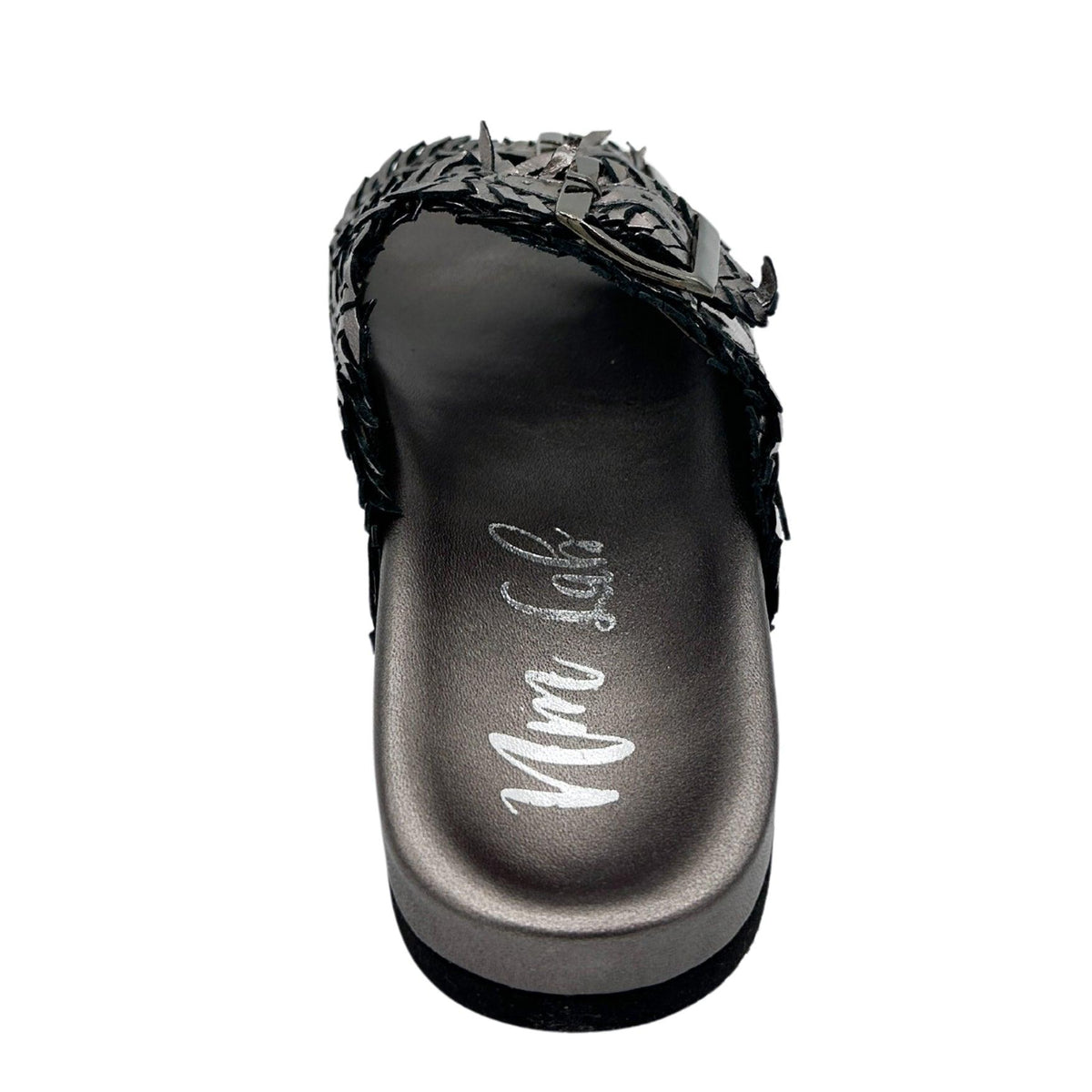 Intertwine Dual Woven Strap Slide in Pewter - Three Mad Hatters Mercantile 