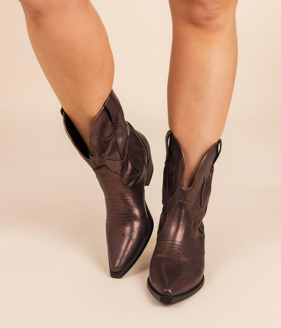 Jersey Metallic Boot in Bronze - Three Mad Hatters Mercantile 