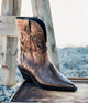 Jersey Metallic Boot in Bronze Shoes