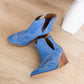 Journee Ankle Boots in Blue Shoes