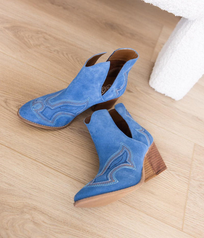 Journee Ankle Boots in Blue Shoes