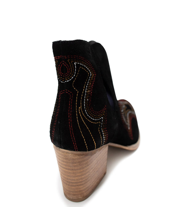 Journee Ankle Boots in Black Western Ankle Booties   