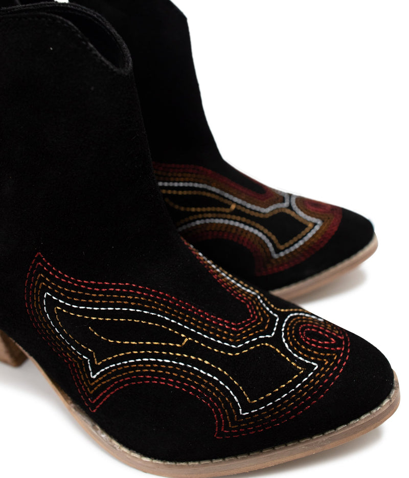 Journee Ankle Boots in Black Western Ankle Booties   