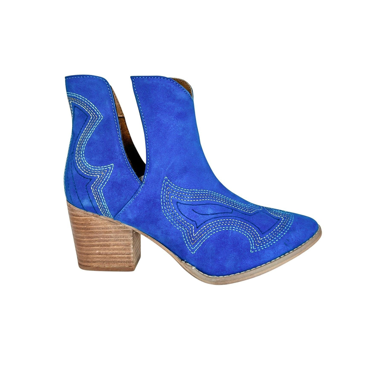 Journee Ankle Boots in Blue - Three Mad Hatters Mercantile 