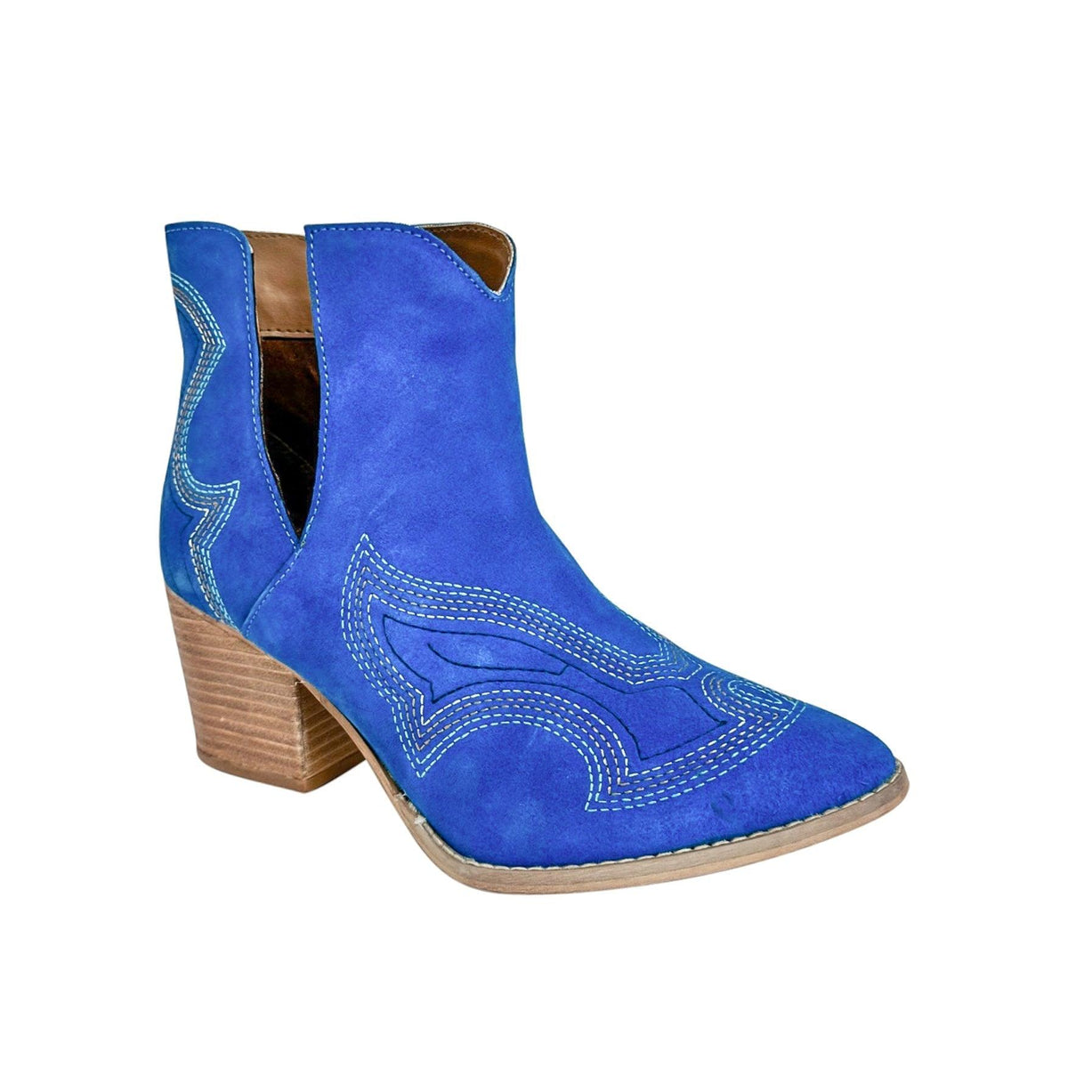 Journee Ankle Boots in Blue - Three Mad Hatters Mercantile 