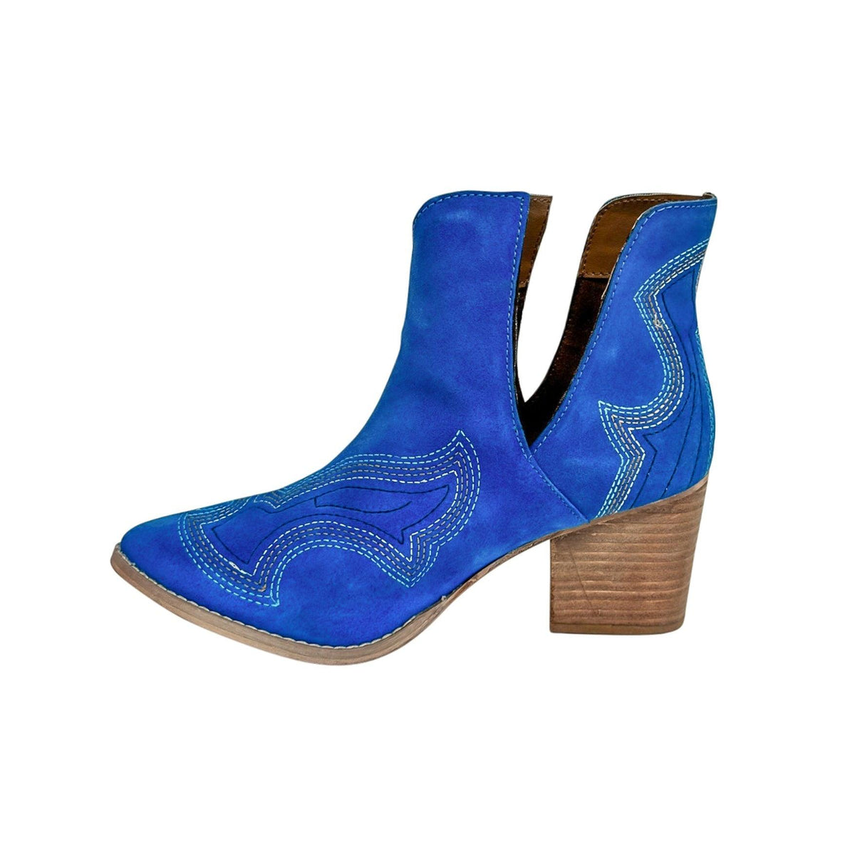 Journee Ankle Boots in Blue - Three Mad Hatters Mercantile 