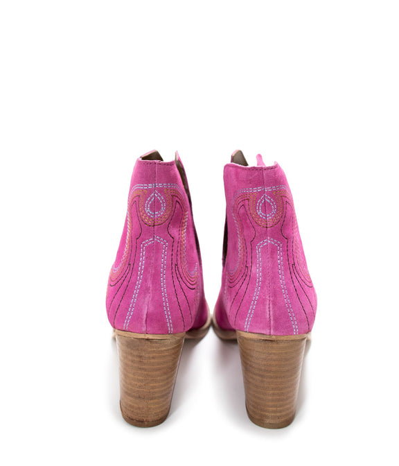 Journee Ankle Boots in Magenta Shoes   