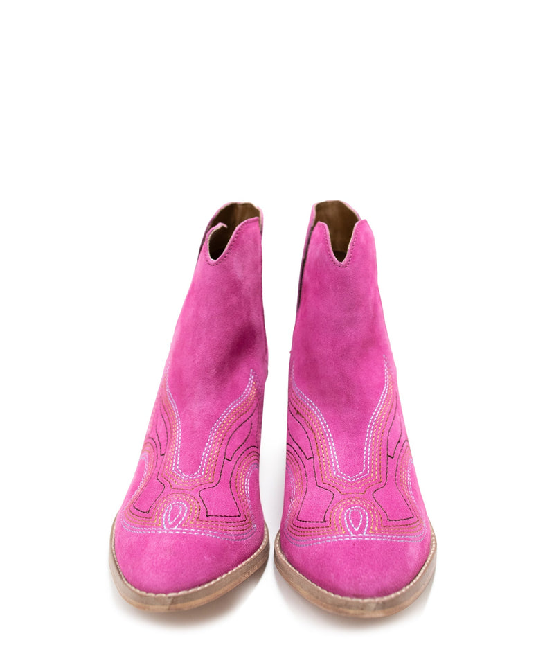 Journee Ankle Boots in Magenta Shoes   