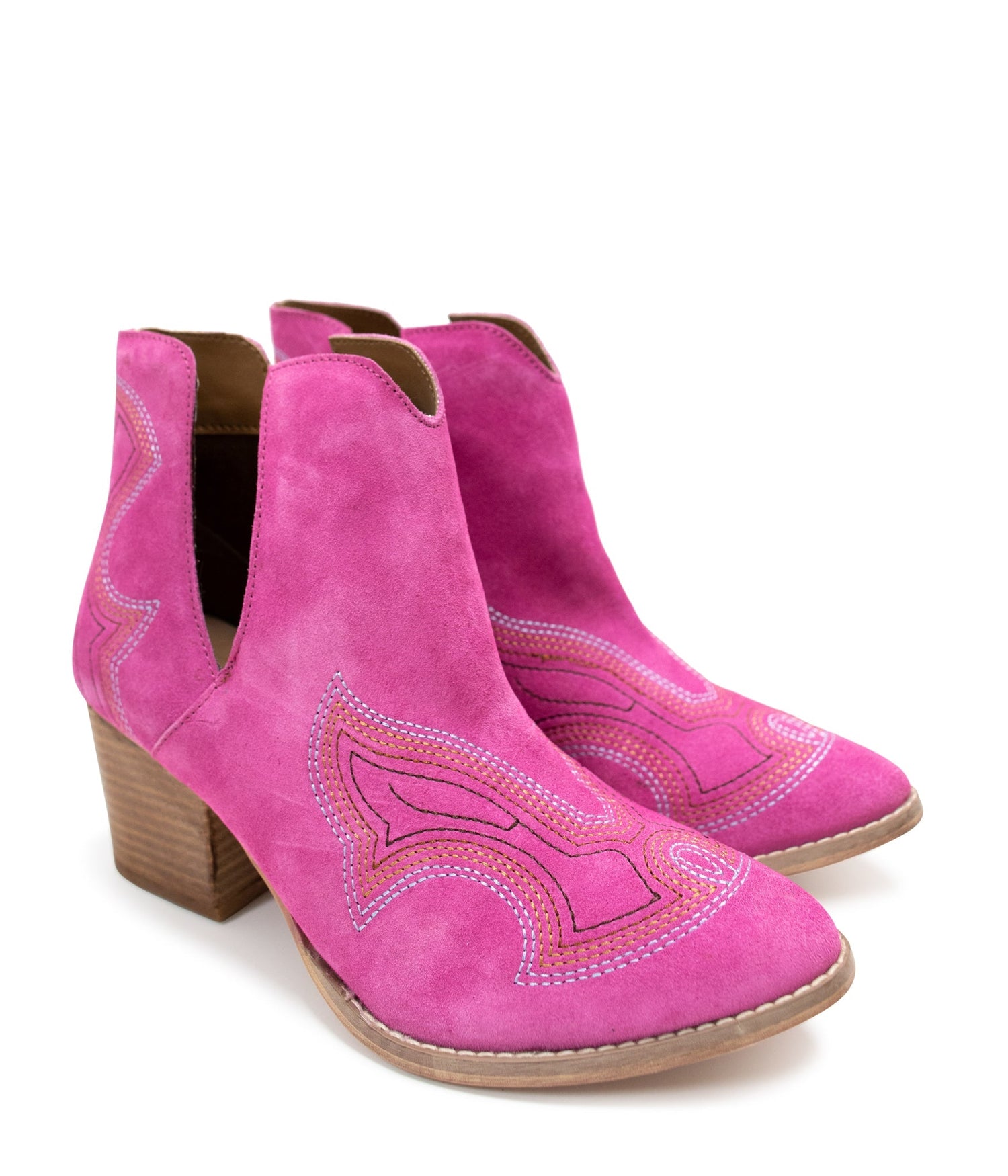 Journee Ankle Boots in Magenta Shoes   