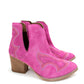 Journee Ankle Boots in Magenta Shoes   