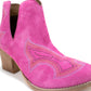 Journee Ankle Boots in Magenta Shoes   