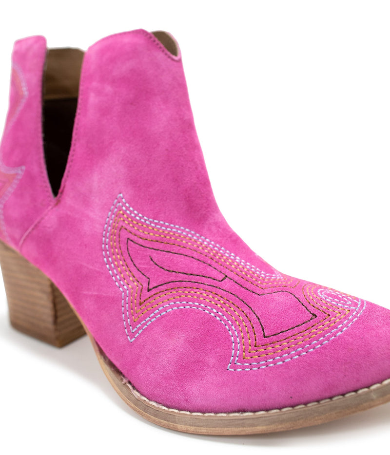 Journee Ankle Boots in Magenta Shoes   