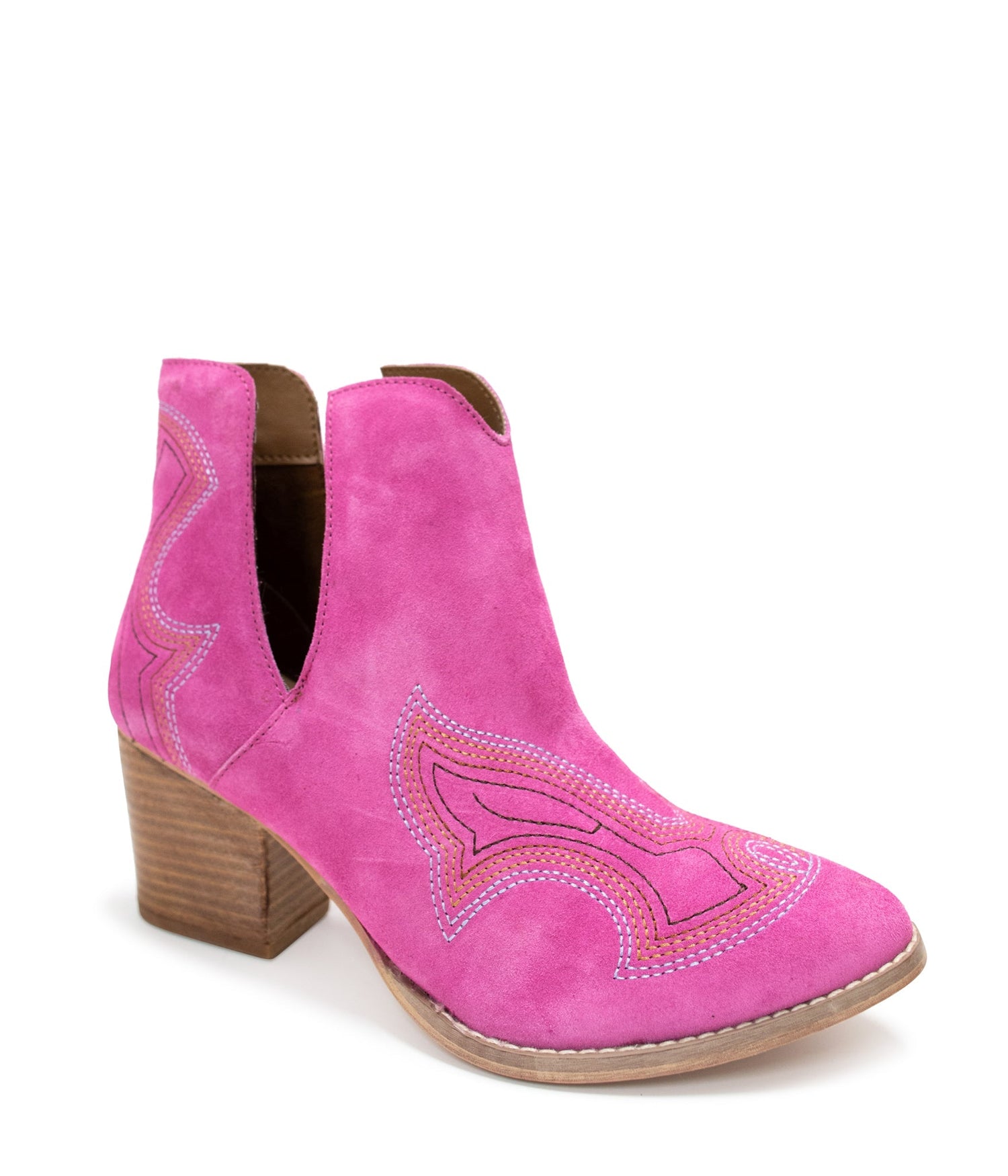 Journee Ankle Boots in Magenta Shoes   