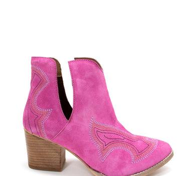 Journee Ankle Boots in Magenta