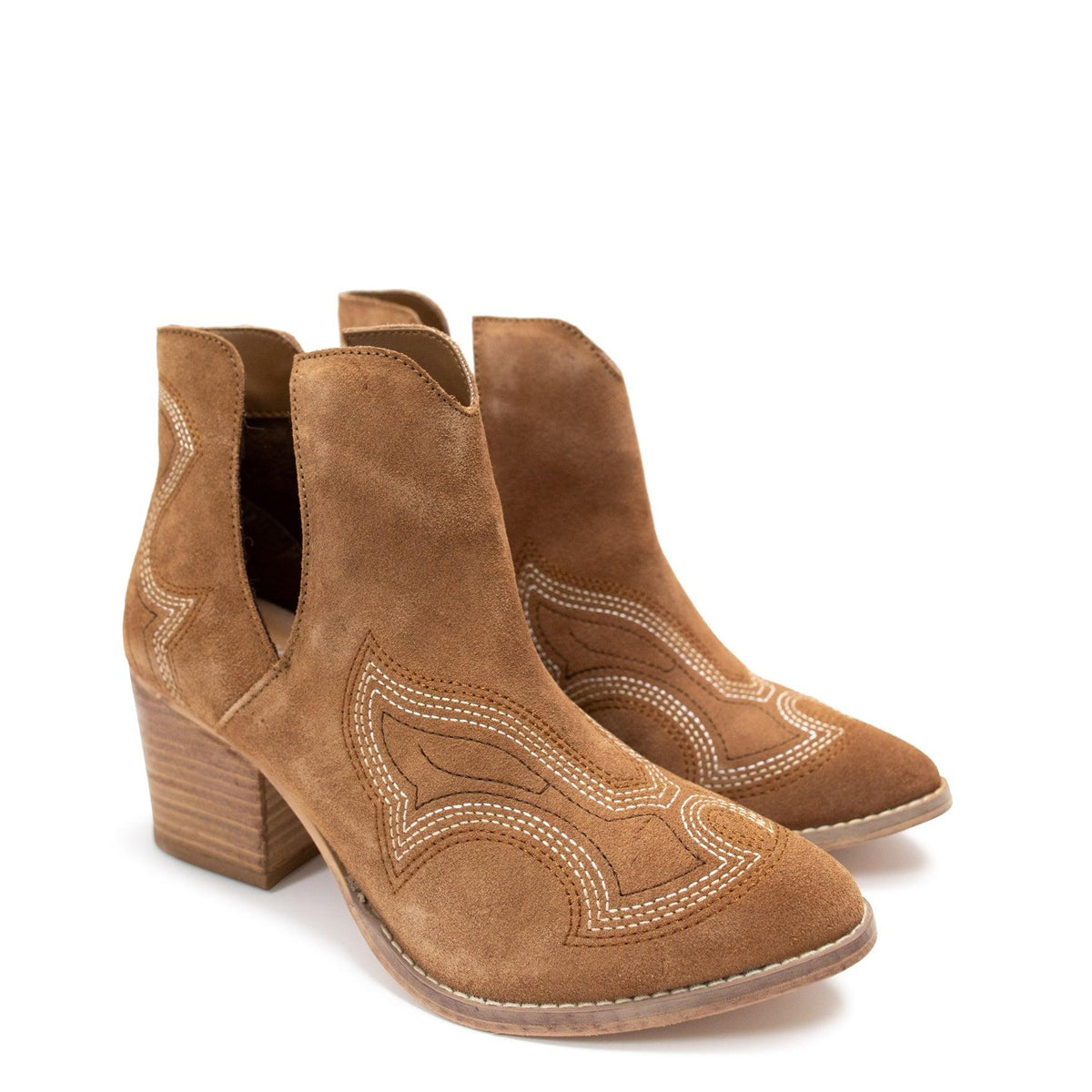 Journee Ankle Boots in Tan - Three Mad Hatters Mercantile 