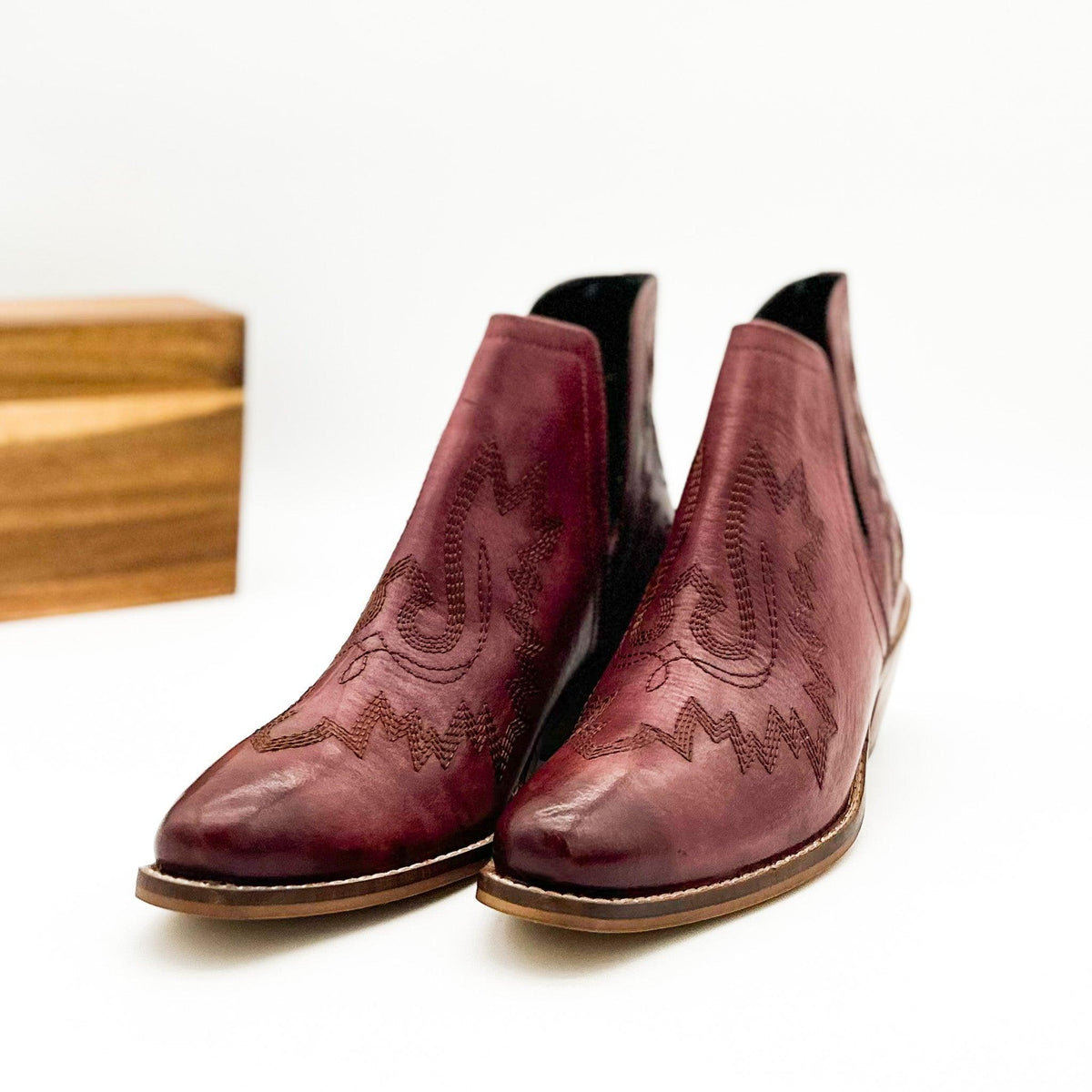 Kickin' Booties in Burgundy - Three Mad Hatters Mercantile 