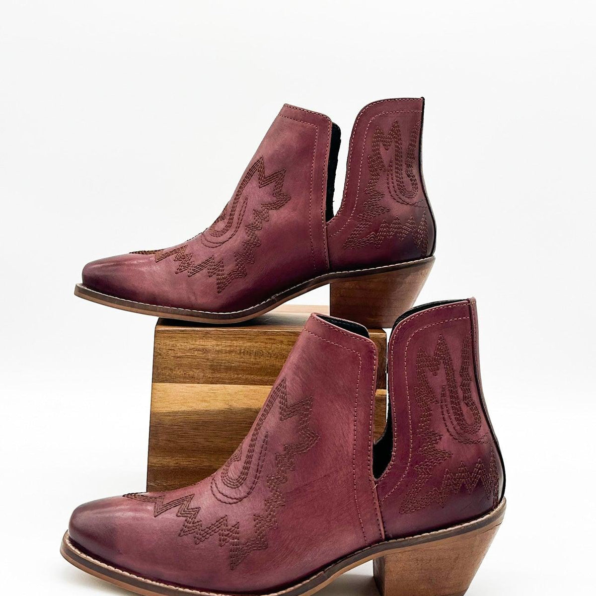 Kickin' Booties in Burgundy - Three Mad Hatters Mercantile 