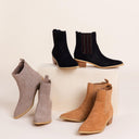 Leonor Suede Ankle Boot in Taupe