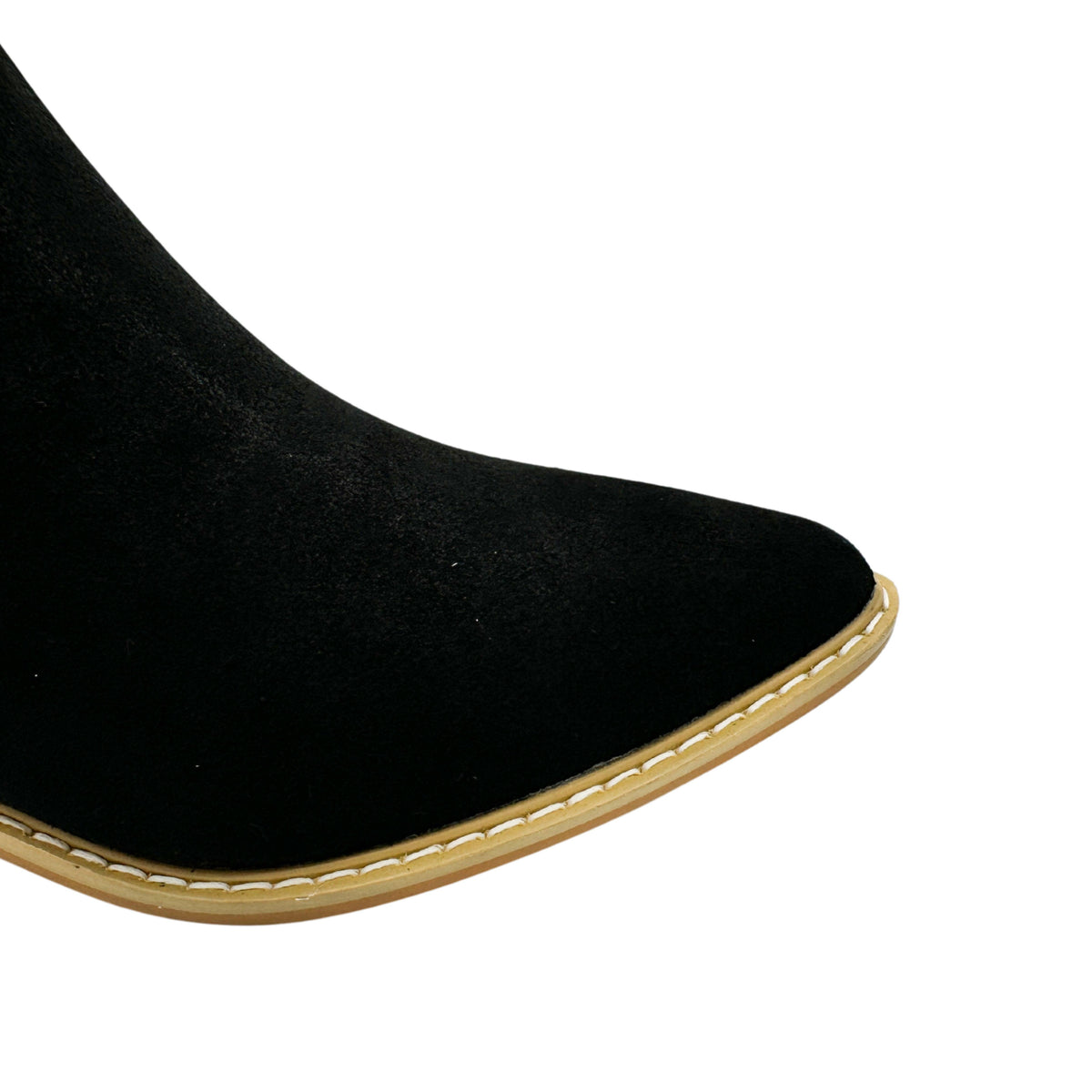 Leonor Suede Ankle Boot in Black - Three Mad Hatters Mercantile 