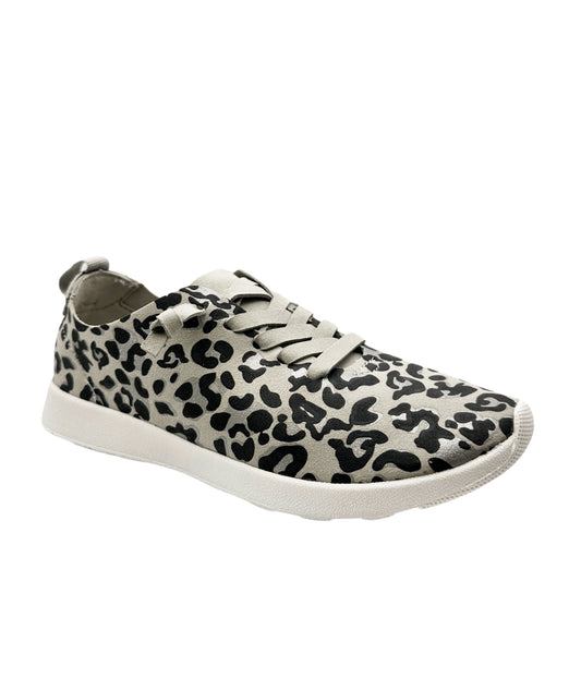 Mayo Sneaker in Light Grey Leopard Shoes   