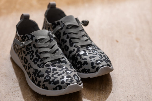 Mayo Sneaker in Light Grey Leopard Shoes   