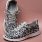 Mayo Sneaker in Light Grey Leopard Shoes   