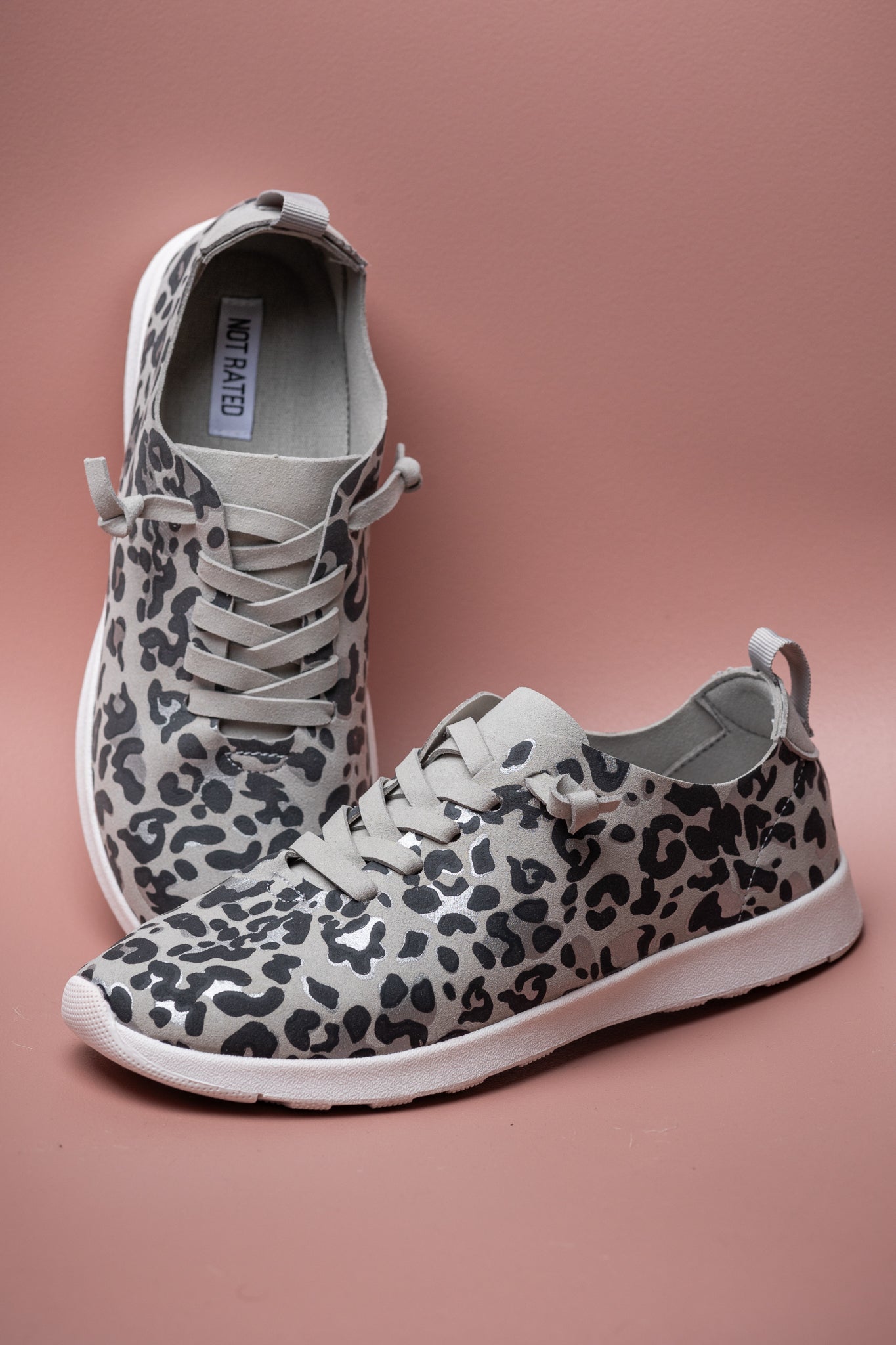 Mayo Sneaker in Light Grey Leopard Shoes   