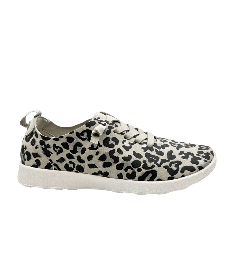 Mayo Sneaker in Light Grey Leopard Shoes   