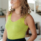 Fundamentals Ribbed Seamless Reversible Tank in Green Womens Tops   