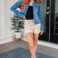 Every Occasion Denim Button Up Jacket Womens Denim Jacket   