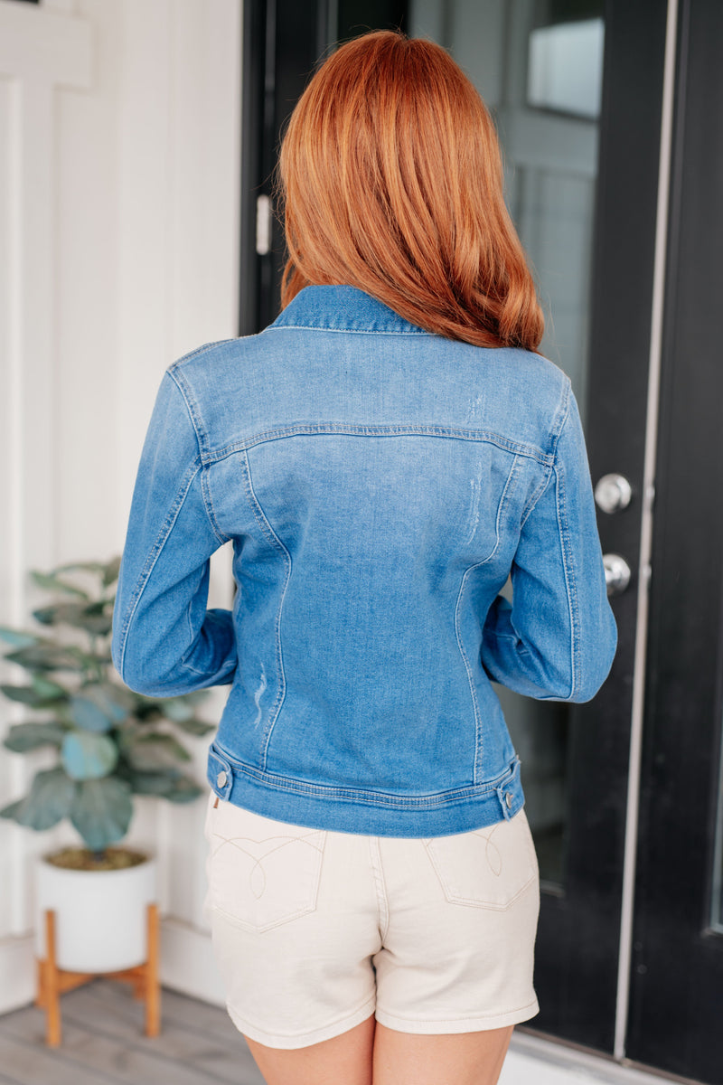 Every Occasion Denim Button Up Jacket Womens Denim Jacket   