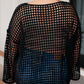 Ask Anyway Fishnet Sweater Tops   