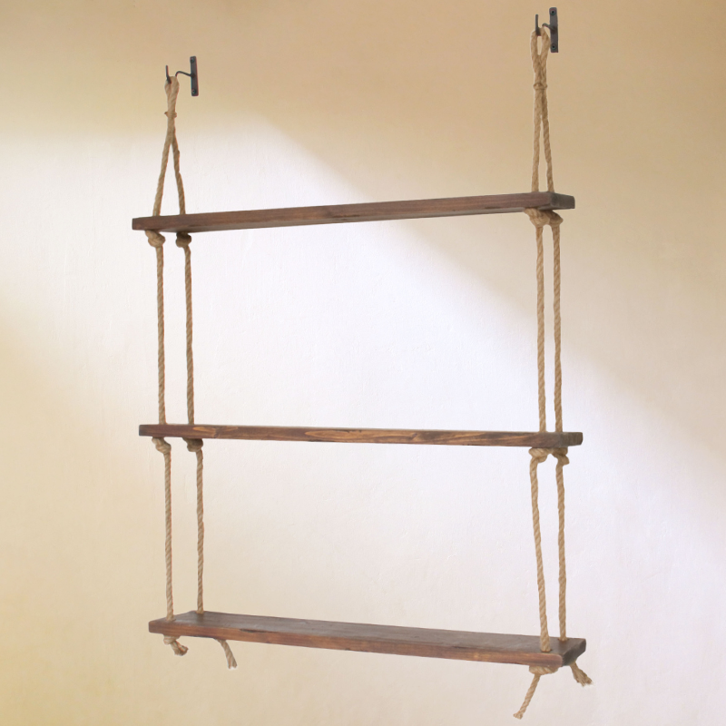 Sincere Surroundings Rope Shelf Wood Rope Shelf   