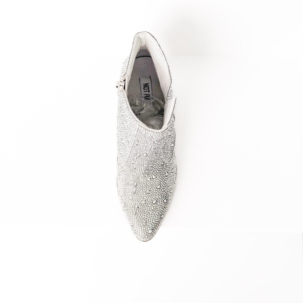 Shine Star Rhinestone Bootie in Silver