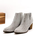 Shine Star Rhinestone Bootie in Silver