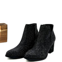 Shine Star Rhinestone Bootie in Black