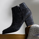 Shine Star Rhinestone Bootie in Black
