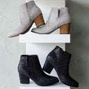 Shine Star Rhinestone Bootie in Silver