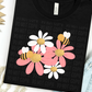 Springtime Bloom Graphic Tee graphic tee Shirt XS Black