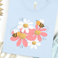 Springtime Bloom Graphic Tee graphic tee Shirt XS Baby Blue