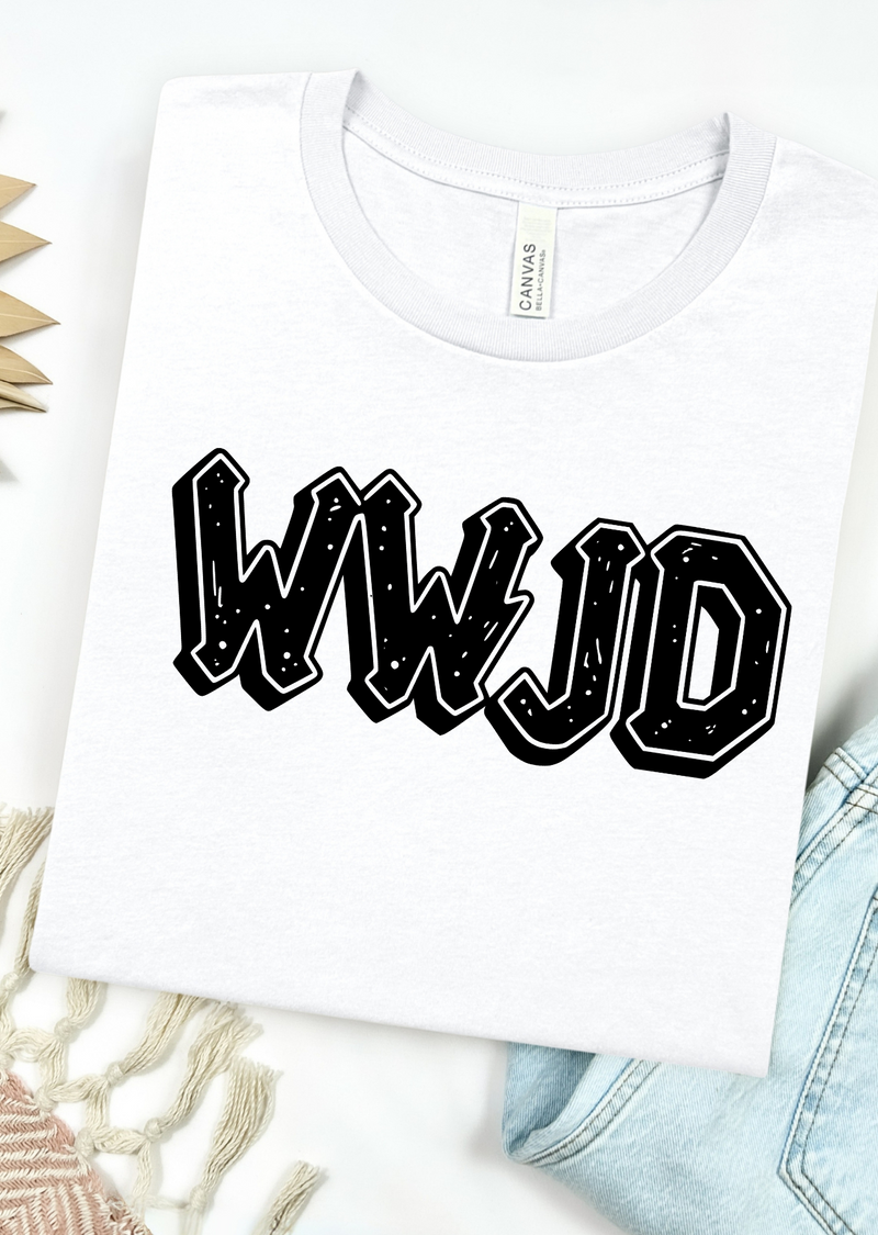 WWJD Graphic Tee graphic tee Shirt XS White