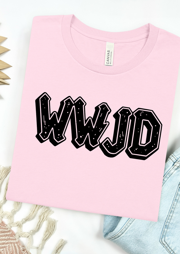 WWJD Graphic Tee graphic tee Shirt XS Pink