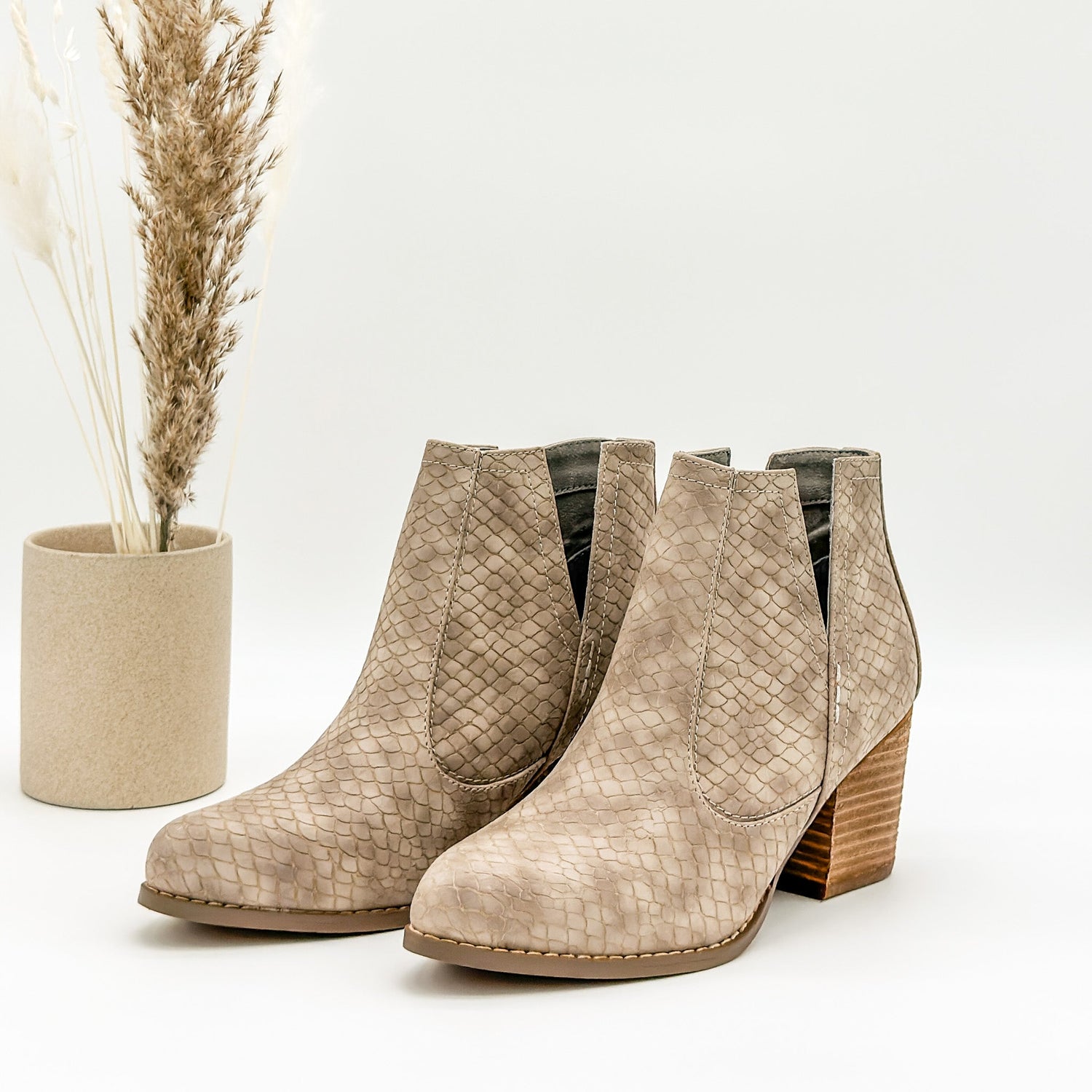 Tarim Bootie in Taupe Shoes   