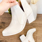 Tarim Bootie in White Croc Shoes   