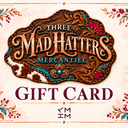 Three Mad Hatters Mercantile spring gift card with engraved copper concho and TMHM ranch mark