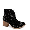 Twilight Studded Heeled Ankle Boot in Black