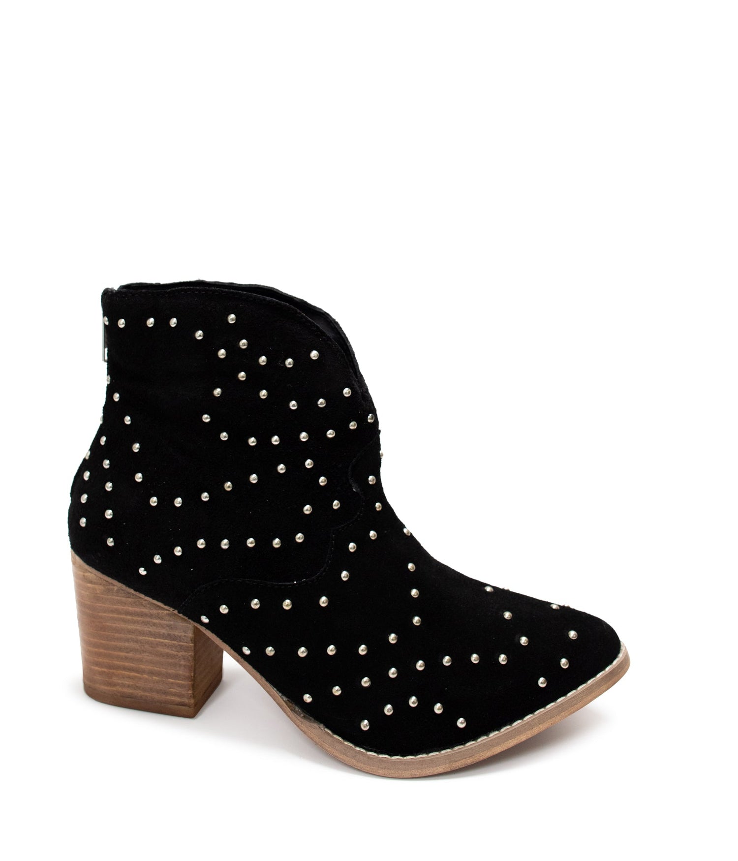 Twilight Studded Heeled Ankle Boot in Black Shoes   