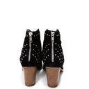 Twilight Studded Heeled Ankle Boot in Black