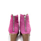 Twilight Studded Heeled Ankle Boot in Magenta Shoes   