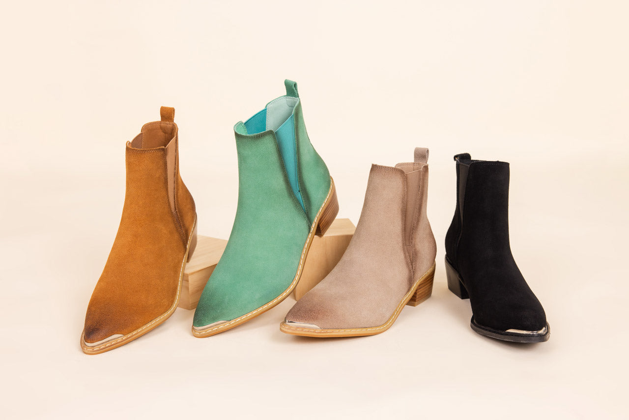 Wylie Suede Ankle Boot in Tan Shoes